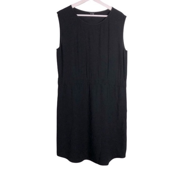 Theory Black Stretch Waistband Sleeveless Dress - Picture 2 of 12